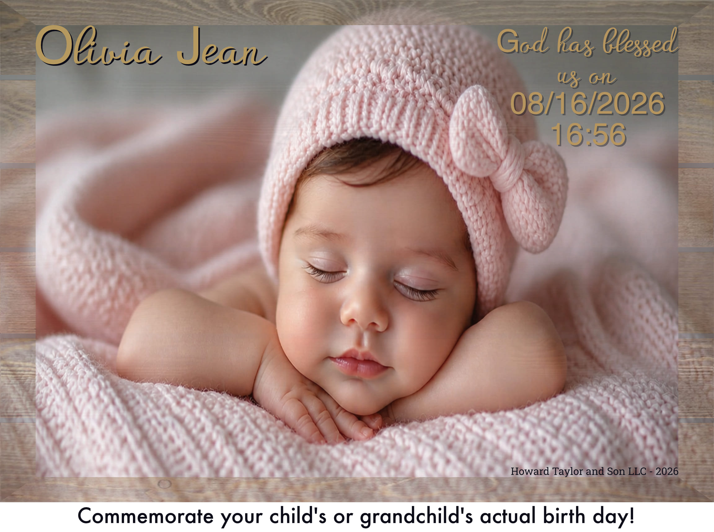 Custom Foto Block given as a gift, example 2
